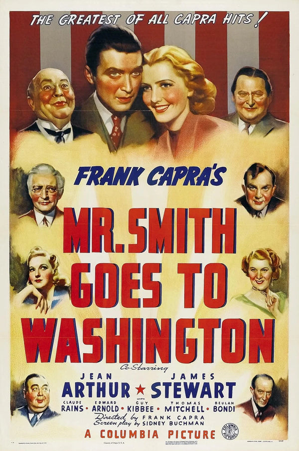 Mr. Smith Goes to Washington Movie Poster - Classic Film Art Movie Poster | Film Wall Art Print