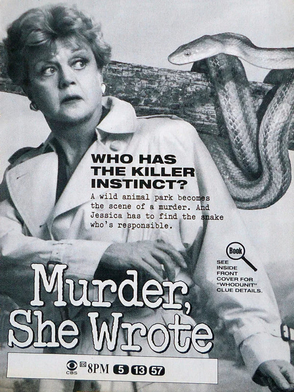 Murder, She Wrote Poster - Jessica Fletcher Classic TV Mystery Series Movie Poster | Film Wall Art Print