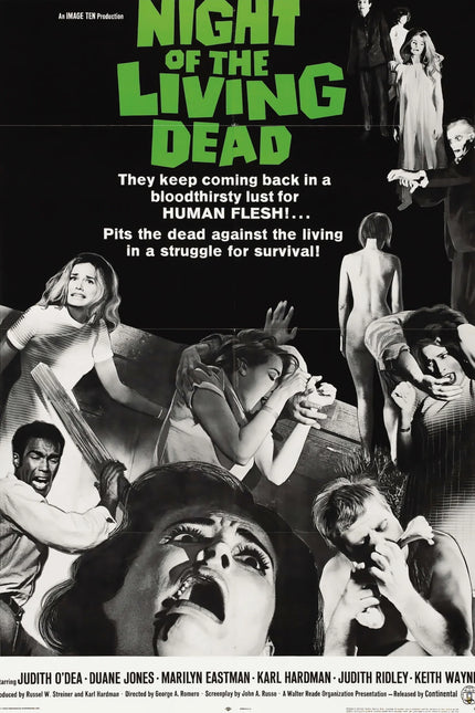 Night of the Living Dead 1968 Classic Horror Movie Poster Art - Premium Movie Poster