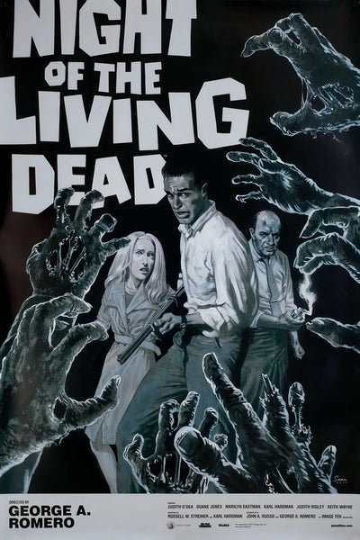 Night of the Living Dead 1968 Vintage Horror Poster - Premium Movie Poster