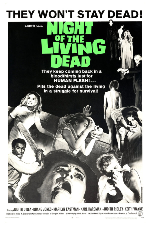Night of the Living Dead(1968) - Vintage Style Poster - Premium Movie Poster