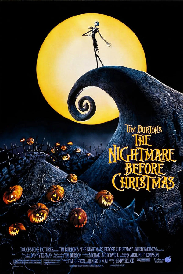Nightmare Before Christmas Coloring Display (1993) Movie Poster | Film Wall Art Print