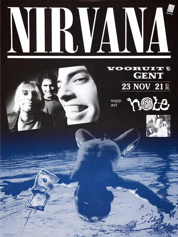 Nirvana Live in Ghent 1991 - Rare Concert Poster from Vooruit Movie Poster | Film Wall Art Print
