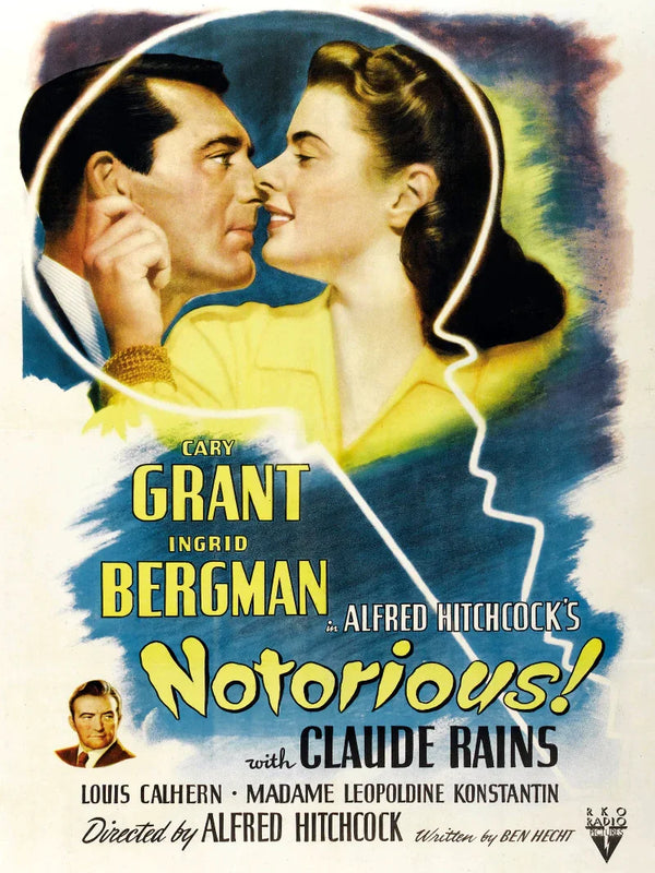 Notorious Movie Poster - Alfred Hitchcock Classic Film Movie Poster | Film Wall Art Print