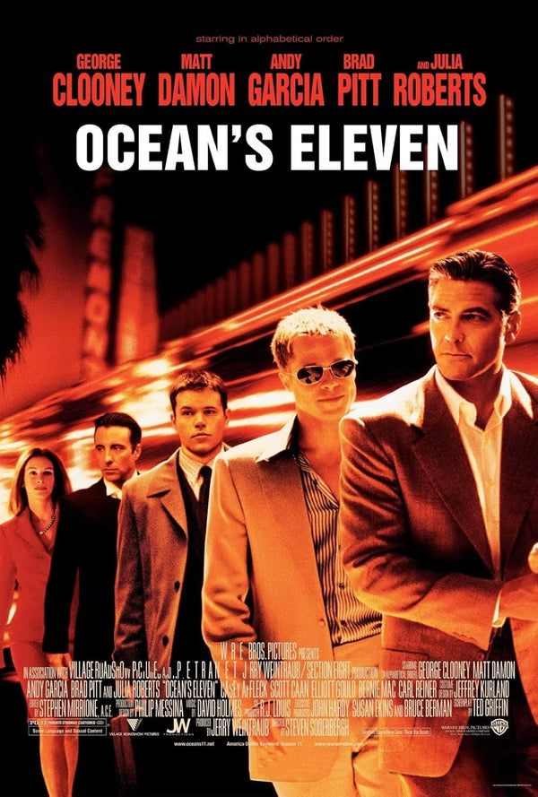 Ocean's Eleven Movie Poster - Iconic Heist Film Art Movie Poster | Film Wall Art Print