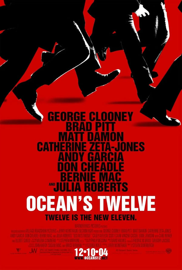 Ocean's Twelve (2004) Movie Poster – Crime Thriller Masterpiece Movie Poster | Film Wall Art Print