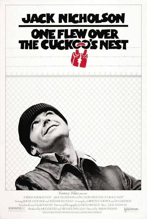 One Flew Over the Cuckoo's Nest Movie Poster - Classic Film Art Movie Poster | Film Wall Art Print