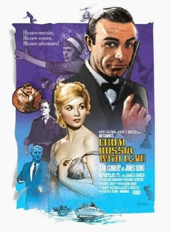 Own the 1963 Action Classic: From Russia with Love Wall Art - Premium Movie Poster