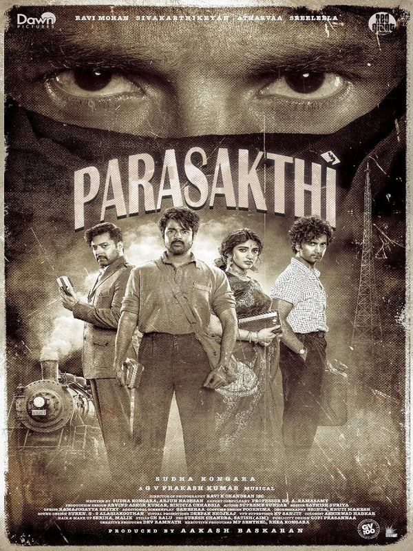 Parasakthi Movie Poster - Classic Tamil Film Artwork Movie Poster | Film Wall Art Print
