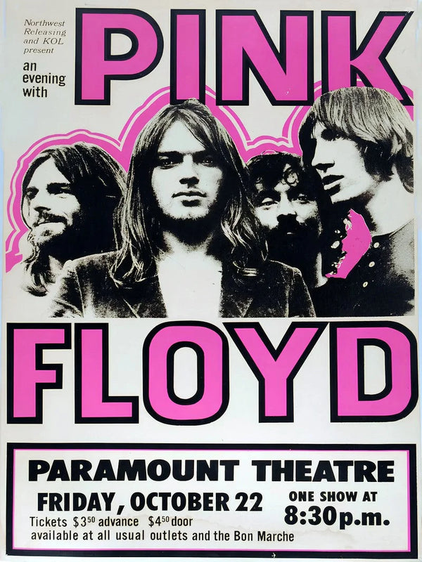 Pink Floyd at Paramount Theatre Movie Poster | Film Wall Art Print