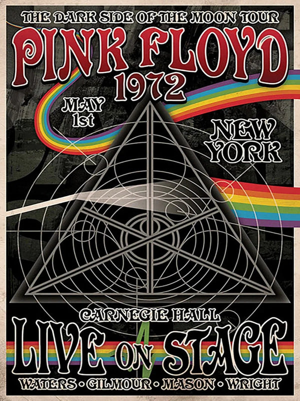 Pink Floyd Live on Stage New York 1972 - Rare Concert Poster Movie Poster | Film Wall Art Print