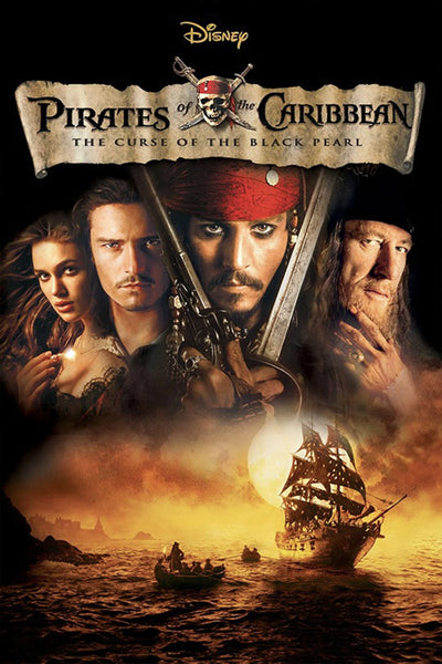 Pirates Caribbean 2003 Poster Art - Premium Movie Poster
