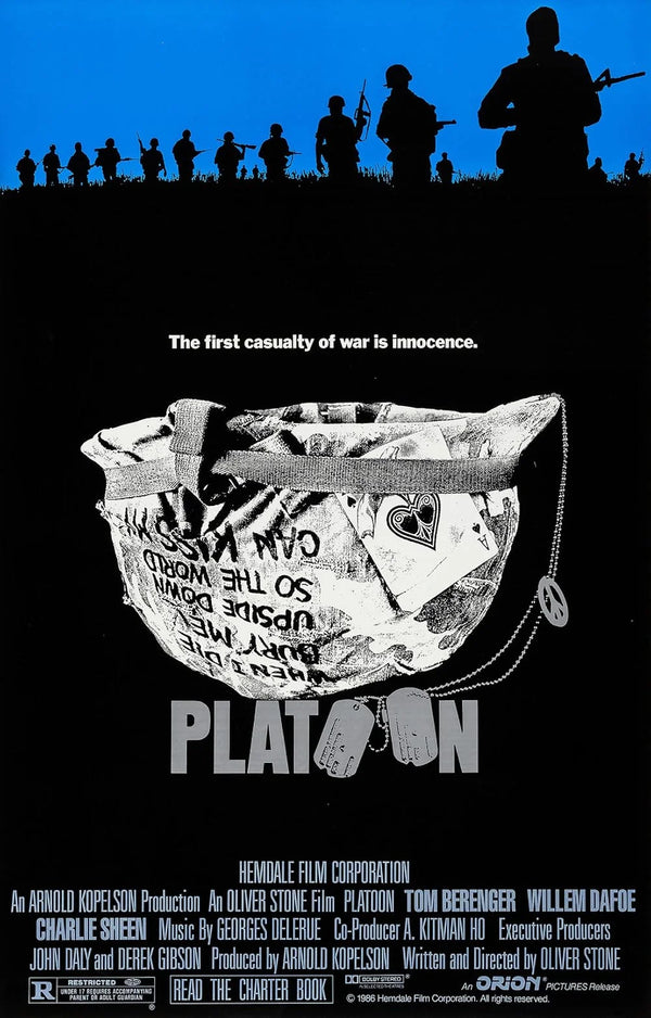Platoon Movie Poster - Oliver Stone's Vietnam War Classic Movie Poster | Film Wall Art Print