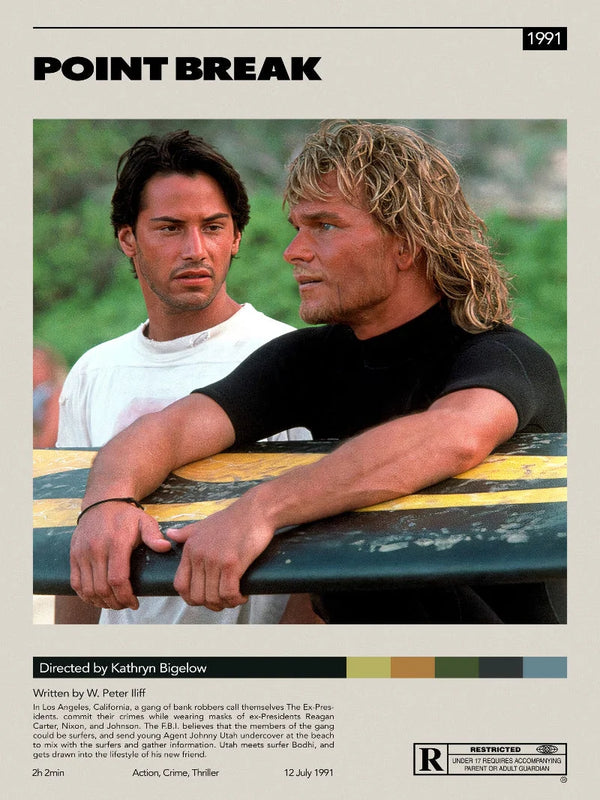 Point Break Minimalist Movie Poster Art Print Movie Poster | Film Wall Art Print