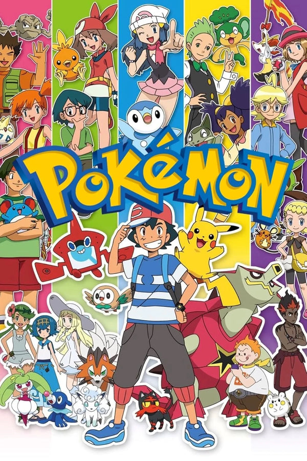 Pokémon TV Series Poster | Animation, Action, Adventure Movie Poster | Film Wall Art Print