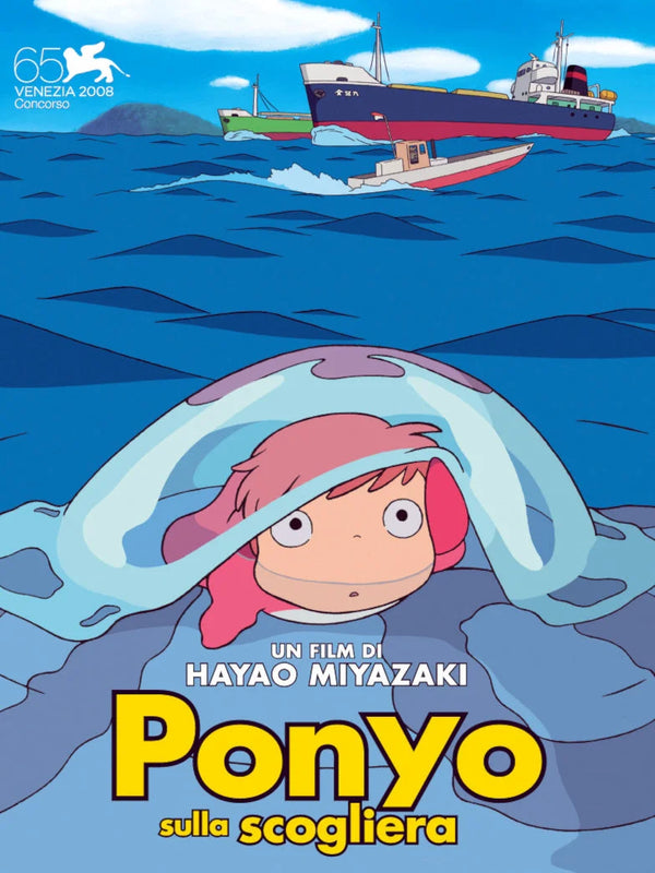 Ponyo sulla Scogliera: Poster del Film d'Animazione di Hayao Miyazaki Movie Poster | Film Wall Art Print