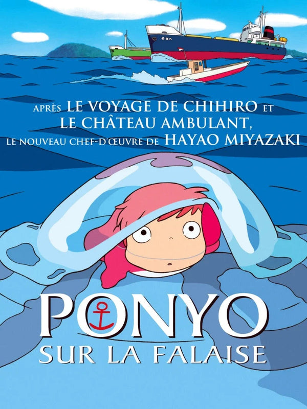 Ponyo sur la Falaise - Affiche du Film d'Animation Movie Poster | Film Wall Art Print