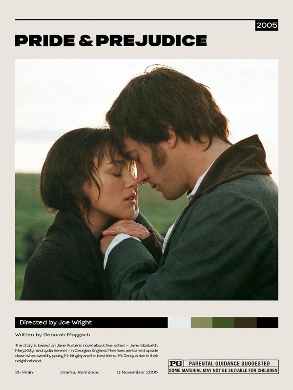 Pride & Prejudice Minimalist Movie Poster Art Print Movie Poster | Film Wall Art Print