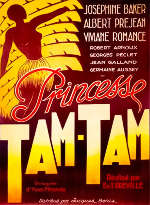 Princess Tam-Tam (1935) - Danish Comedy Drama Film Poster Movie Poster | Film Wall Art Print