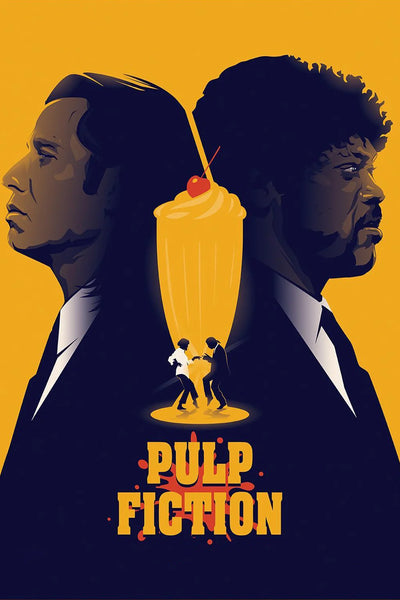 Pulp Fiction (1994): Own the Iconic Crime Drama in Stunning Wall Art! - Premium Movie Poster