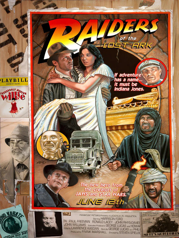 Raiders of the Lost Ark Movie Poster - Classic Adventure Film Movie Poster | Film Wall Art Print
