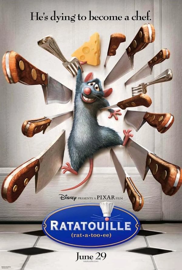 Ratatouille Movie Poster - Pixar Animated Film Art Movie Poster | Film Wall Art Print
