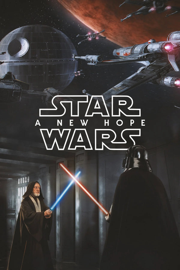 Relive 'Star Wars (1977)': A Galactic Saga on Your Wall - Premium Movie Poster