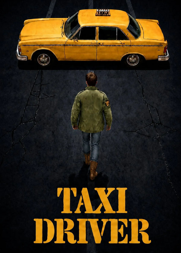 Relive Taxi Driver's Gritty Noir (1976) in Your Space - Premium Movie Poster