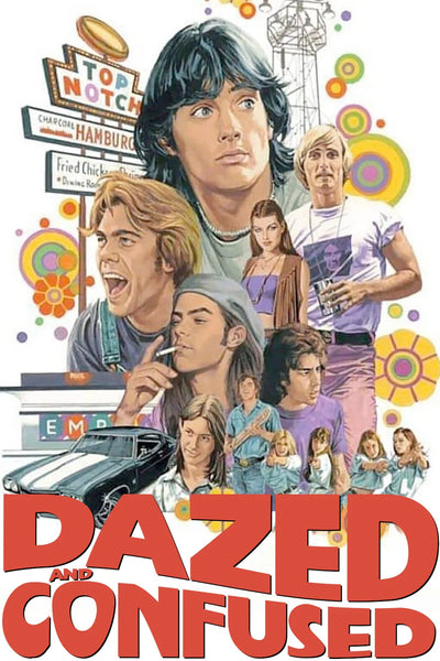 Relive the Chaos of Dazed and Confused (1993) with Vintage Wall Art - Premium Movie Poster