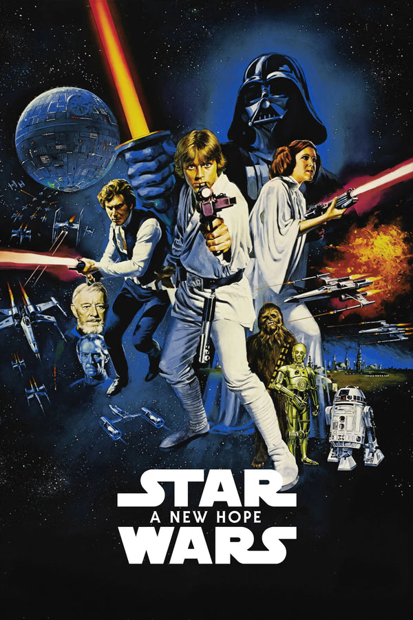 Relive the Galaxy’s Grand Saga: Star Wars (1977) Wall Masterpiece - Premium Movie Poster