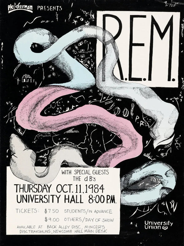 REM at Yokohama City University 1984 - Rare Concert Poster Movie Poster | Film Wall Art Print