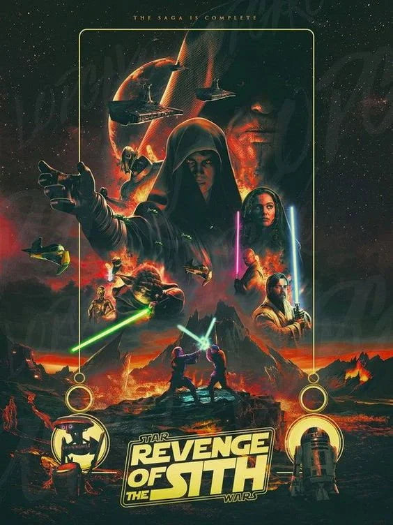 Revenge of the Sith (2005) Star Wars Epic Wall Art - Premium Movie Poster