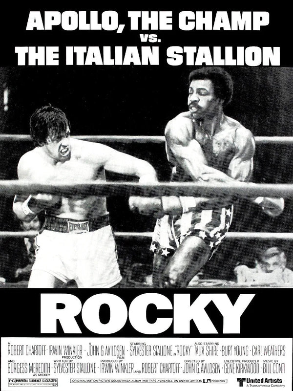 Rocky Movie Poster - Classic Boxing Film Starring Sylvester Stallone Movie Poster | Film Wall Art Print