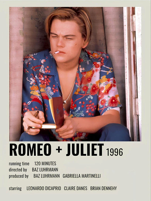 Romeo & Juliet Minimalist Movie Poster - Modern Art Design Movie Poster | Film Wall Art Print