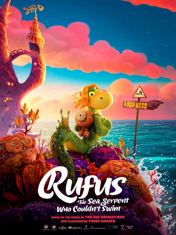 Rufus The Sea Serpent Who Couldn't Swim - Movie Poster Movie Poster | Film Wall Art Print
