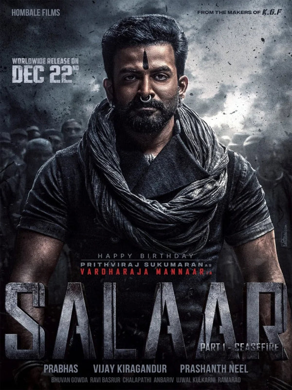Salaar Movie Poster - Official Telugu Action Film Movie Poster | Film Wall Art Print