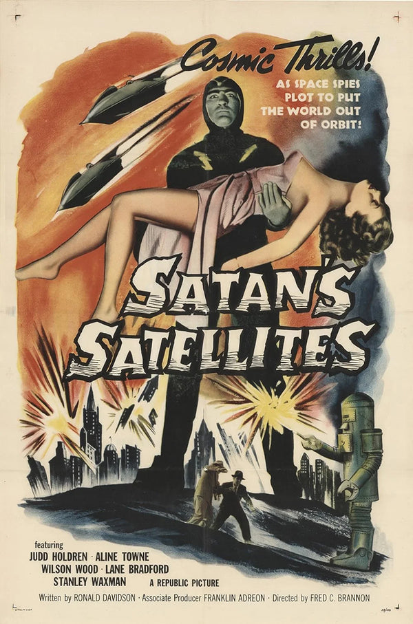 Satan's Satellites (1958) - Classic Sci-Fi Thriller Movie Poster | Film Wall Art Print