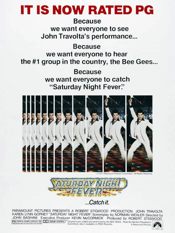 Saturday Night Fever Movie Poster - Iconic 1977 Disco Film Movie Poster | Film Wall Art Print