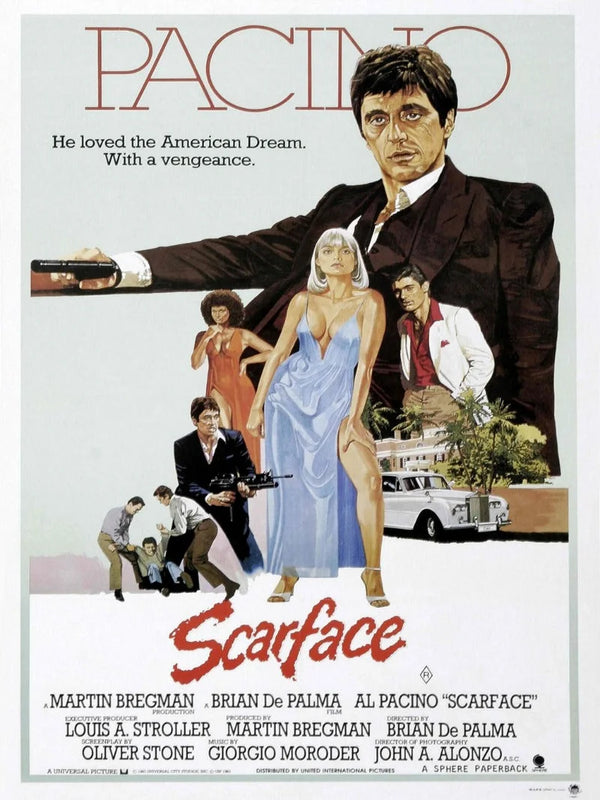 Scarface Movie Poster - Classic Crime Drama Starring Al Pacino Movie Poster | Film Wall Art Print