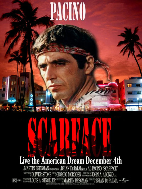 Scarface Movie Poster - Iconic 1983 Crime Film Artwork Movie Poster | Film Wall Art Print