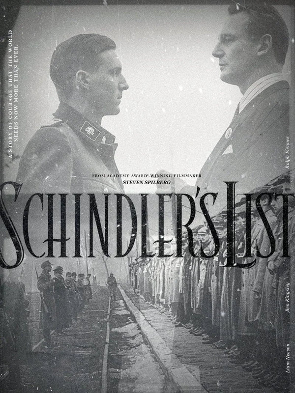 Schindler's List Movie Poster - Iconic Holocaust Film Artwork Movie Poster | Film Wall Art Print