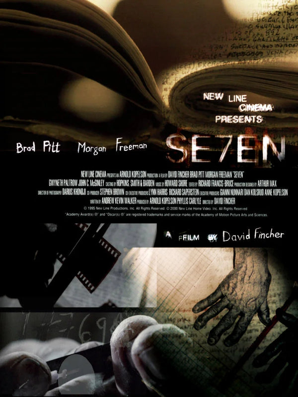 Se7en Movie Poster - David Fincher Thriller | Seven Movie Poster | Film Wall Art Print