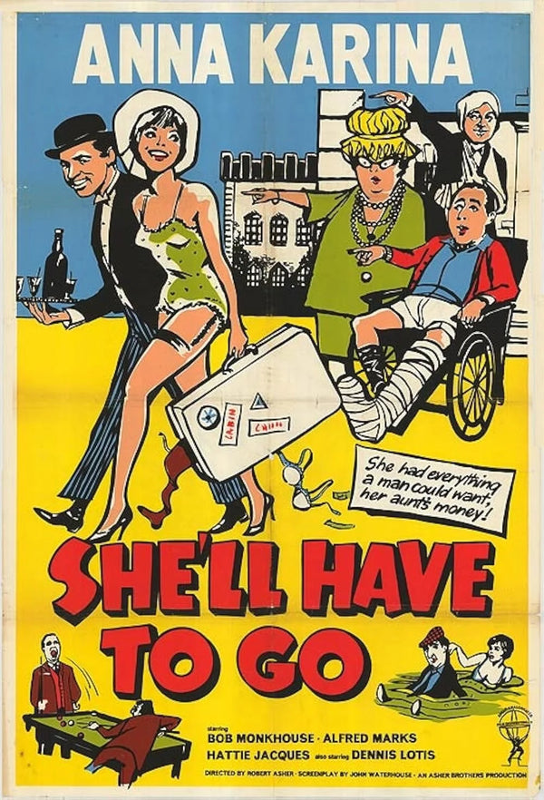 She'll Have To Go (1962) - Classic Comedy Movie Poster Movie Poster | Film Wall Art Print