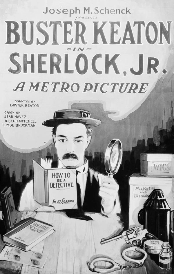 Sherlock Jr. Movie Poster - Buster Keaton Classic Silent Film Movie Poster | Film Wall Art Print