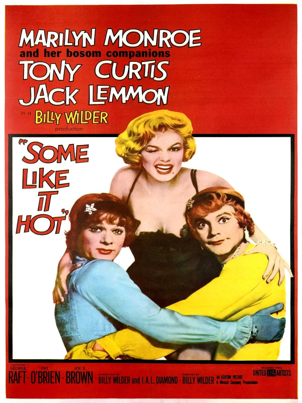 Some Like It Hot Movie Poster - Classic Billy Wilder Comedy Movie Poster | Film Wall Art Print