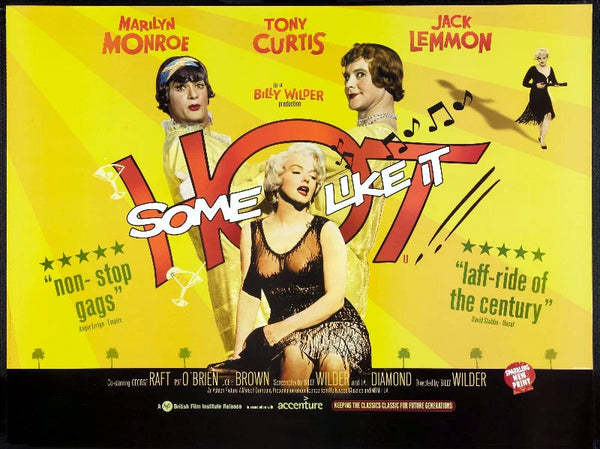Some Like It Hot Movie Poster - Classic 1959 Comedy Film Art Movie Poster | Film Wall Art Print