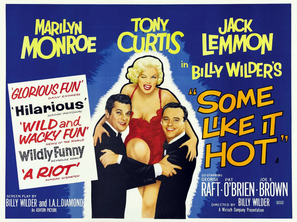 Some Like It Hot Movie Poster - Classic 1959 Billy Wilder Comedy Movie Poster | Film Wall Art Print