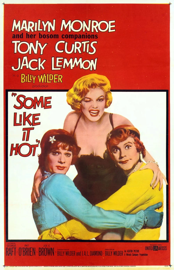 Some Like It Hot (Italian) 1959 Classic Comedy & Romance Film Movie Poster | Film Wall Art Print
