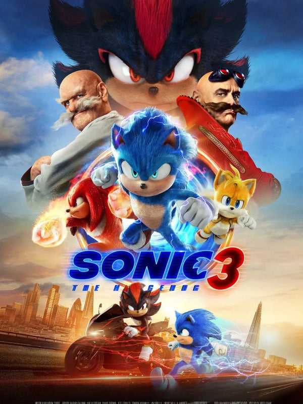 Sonic The Hedgehog 3 Movie Poster - Official Artwork & Release Info Movie Poster | Film Wall Art Print