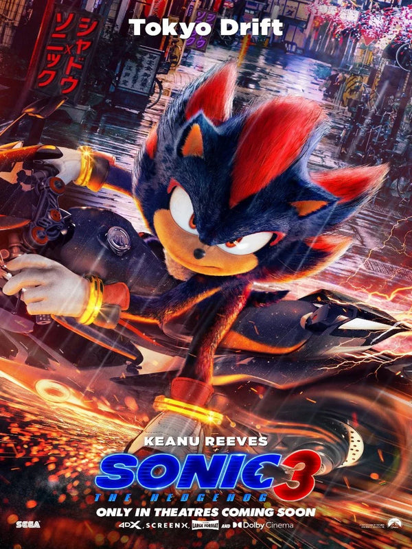 Sonic The Hedgehog 3 Movie Poster - Official Artwork & Design Movie Poster | Film Wall Art Print